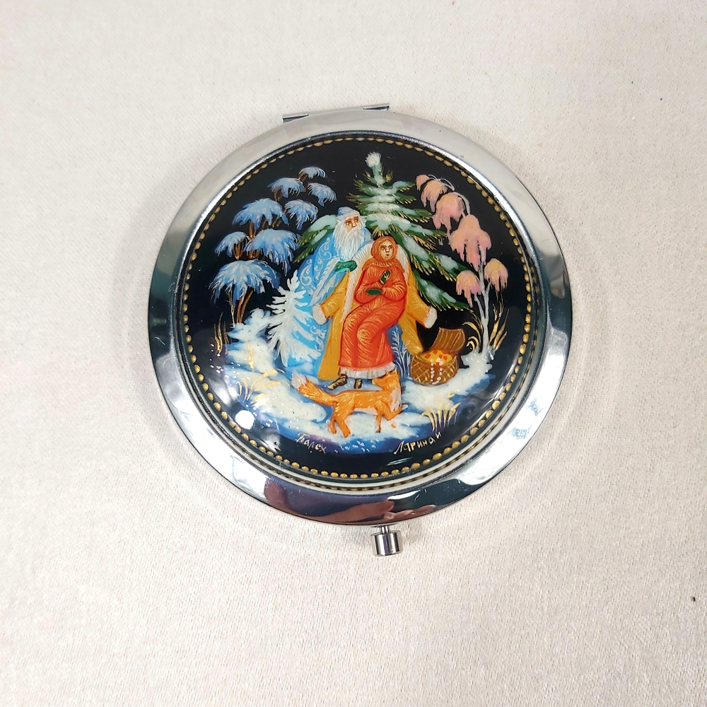 Ручное зеркало "Морозко"  (худ. роспись Палех)