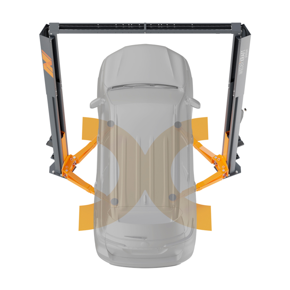 WDK-535 Подъемник двухстоечный с верхней синхронизацией 4,5 тонн, одност. разбл., 380В