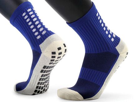 Носки с нескользящей подошвой. Цвет: синий.