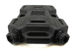 Канистра экспедиционная PRO 10 литров две горловины и заправочный носик (черная)