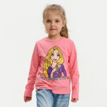 Лонгслив для девочек "Рапунцель" Disney р-р 98-104, розовый 7354372 (KAFTAN)