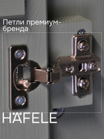 Шкаф распашной для одежды Неаполь из натурального дерева, зеленый