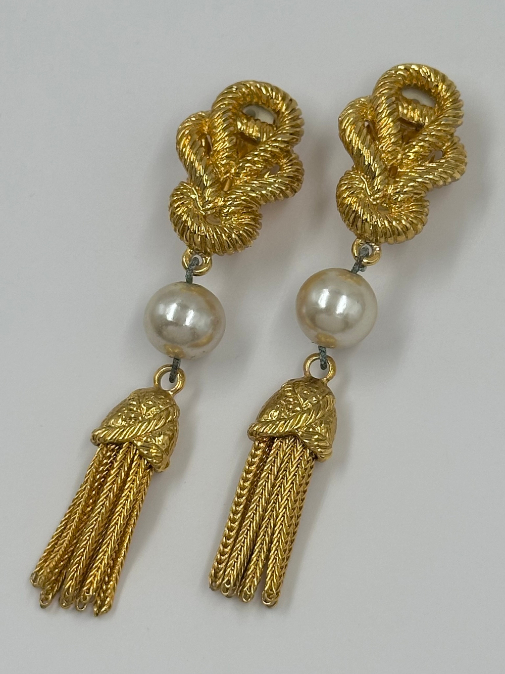 Клипсы с кисточками и «жемчугом» Sonia Rykiel