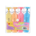 Маркер текстовыделитель Aimeile, в цветном корпусе, 13 см, разноцветные пастельные, набор 4 шт