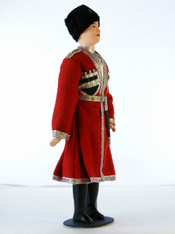 Кукла коллекционная Казак кубанский в красной черкеске