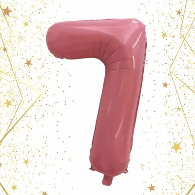 Шар фольгированный 32'/81см «Цифра «7» (розовый)