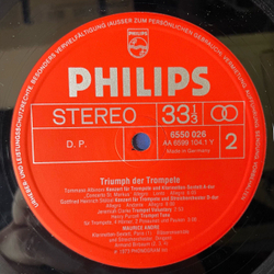 Винтажная виниловая пластинка LP Maurice Andre, Triumph Der Trompete (Германия 1973)