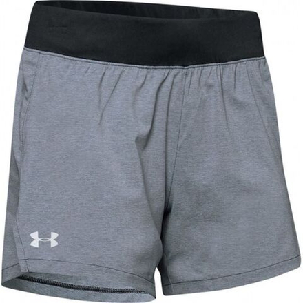 Женские теннисные шорты Under Armour Women's UA Launch SW Go Long Shorts - black full heather/black