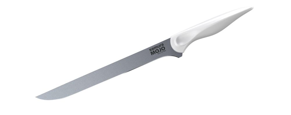 Нож кухонный Samura MOJO филейный 21,8 см, корроз.-стойкая сталь, полипропилен бел.