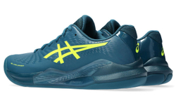 Мужские кроссовки теннисные Asics Gel-Challenger 14 Indoor - restful teal/safety yellow