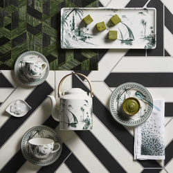 Блюдо прямоугольное Gien Les Depareillees Vert (36 x 15.5 см)