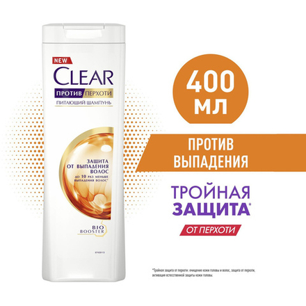 Clear 400мл Шампунь Защита от выпадения волос, против перхоти