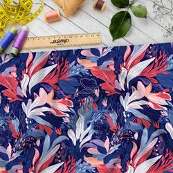 Ткань премиум мембрана фантазийная листва