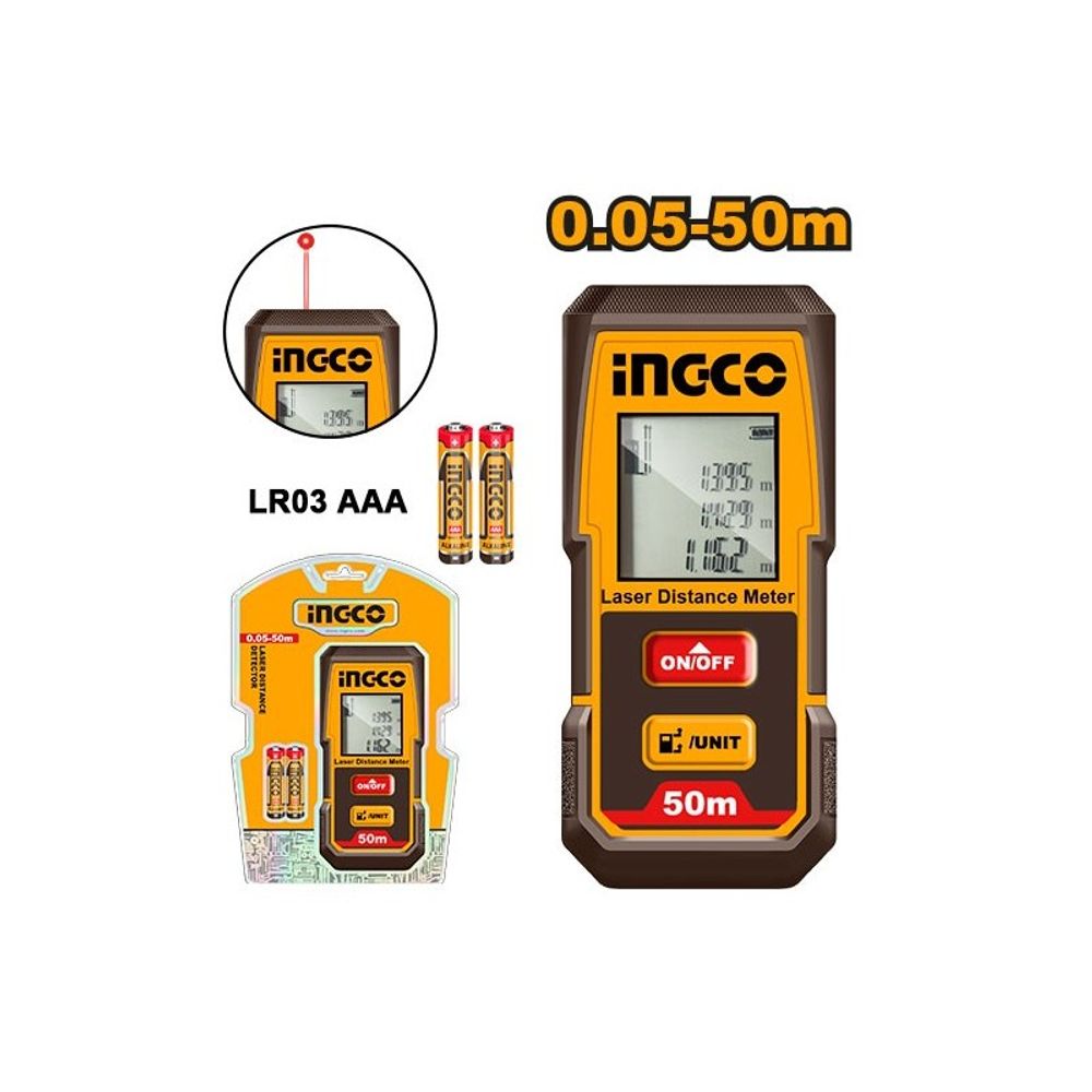 Лазерный дальномер INGCO HLDD0508 INDUSTRIAL 50 м