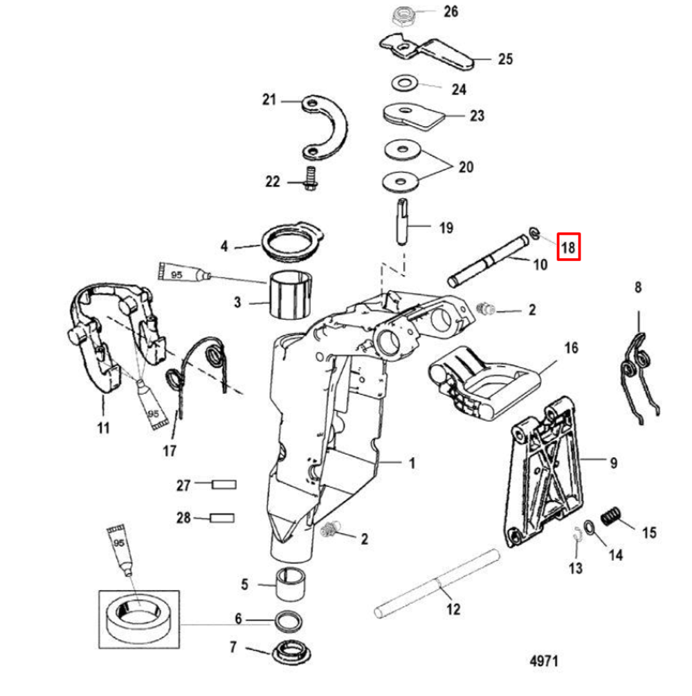 Кольцо стопорное 53-13194 (Quicksilver)
