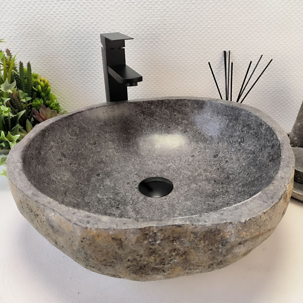 Раковина из речного камня RS-63328 (47*45*15) 0122