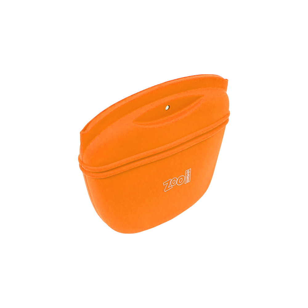 ZOOONE Сумочка для лакомств силиконовая с магнитным замком большая, оранжевая