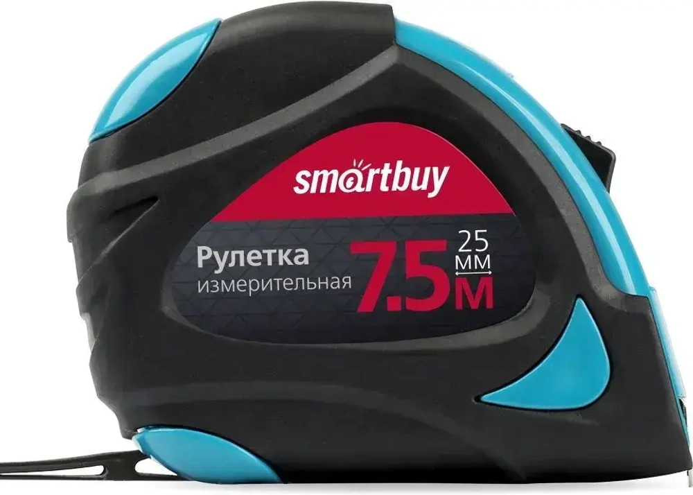 Рулетка измерительная Smartbuy OneTools, 7.5мх25мм, прорезиненный корпус, 2 фиксатора, усиленный зацеп