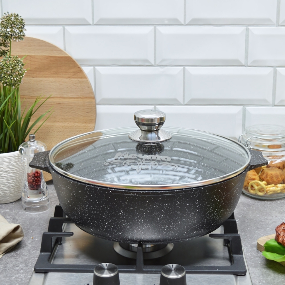 Жаровня 5л Гранит black