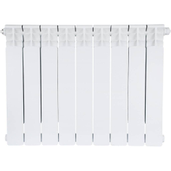 STOUT Space 500 9 секции радиатор биметаллический нижнее правое подключение RAL9016