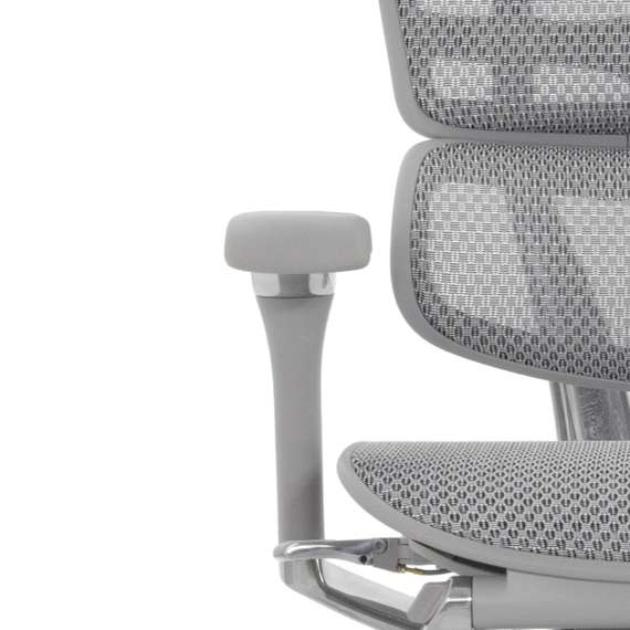 Кресло FALTO Ergohuman Luxury 2 с подножкой ( серый каркас /сетка светлаяT-168-B2 Natural)