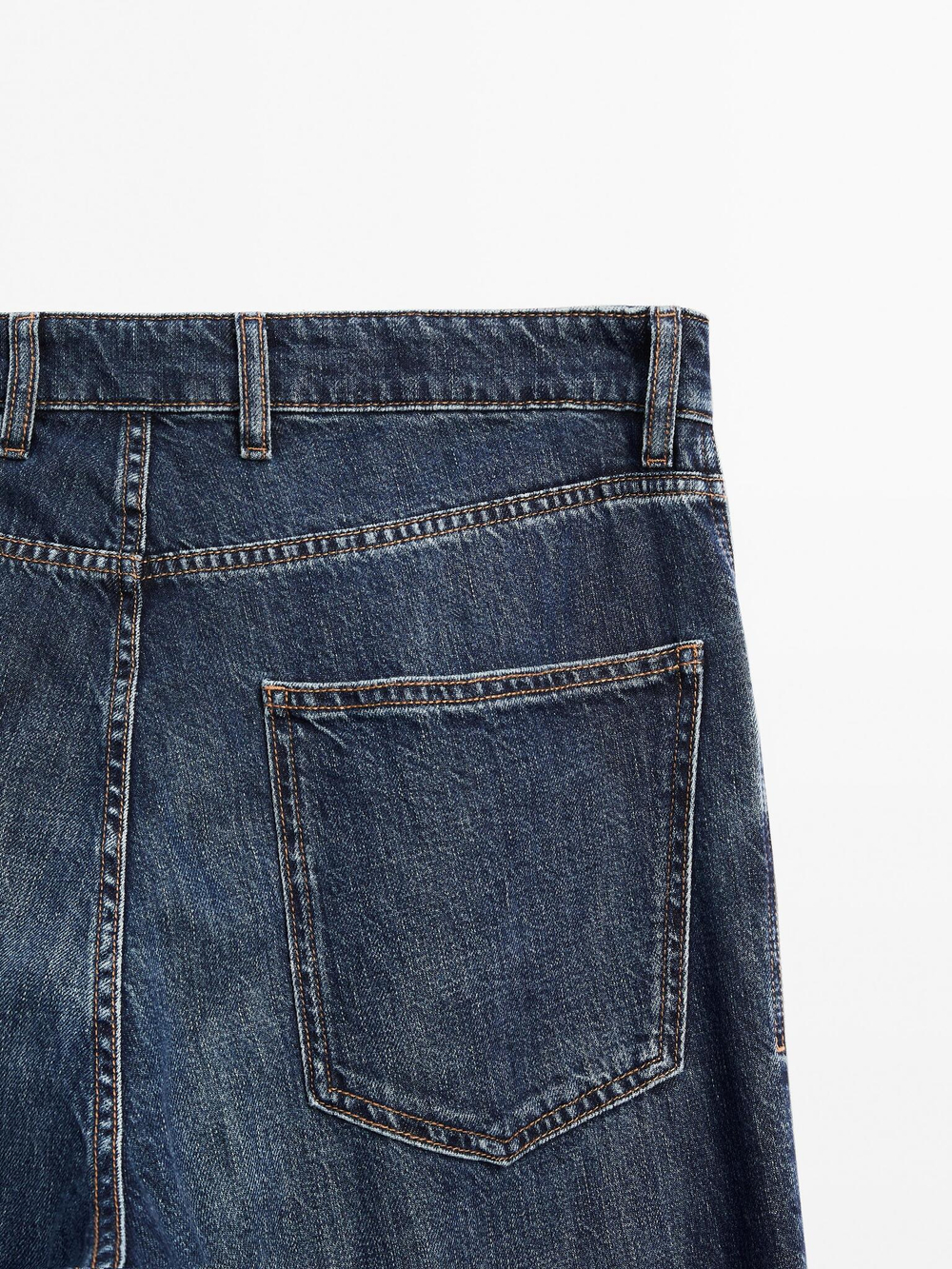 Massimo Dutti Джинсы с широкими штанинами, индиго