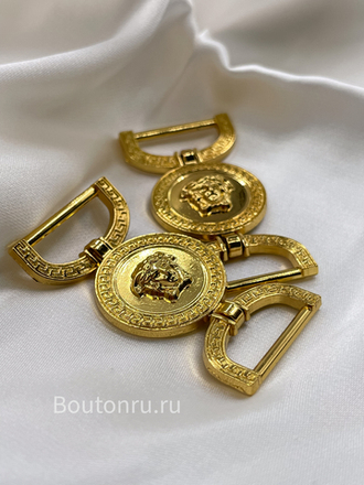 Декоративная пряжка Верс. золотистая с подвижными элементами