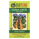 EcoTeas, Yerba Mate, некопченный, зеленая энергия, 24 чайных пакетика, 48 г (1,7 унции)