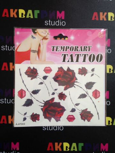 Флеш тату цветные Розы