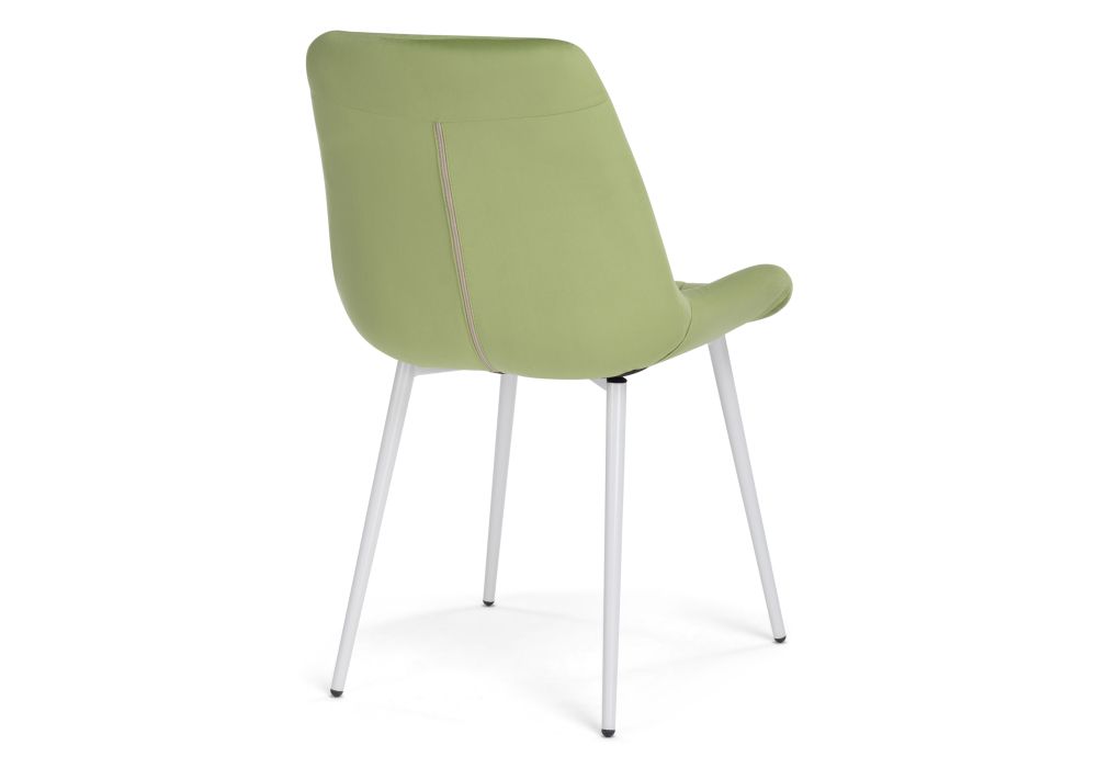Стул на металлокаркасе Гояр confetti green / белый глянец