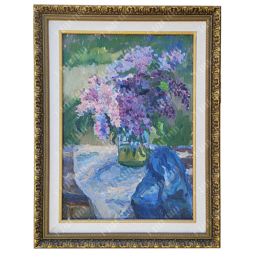 Динес Ю. С. Букет сирени. Холст, масло. 1942