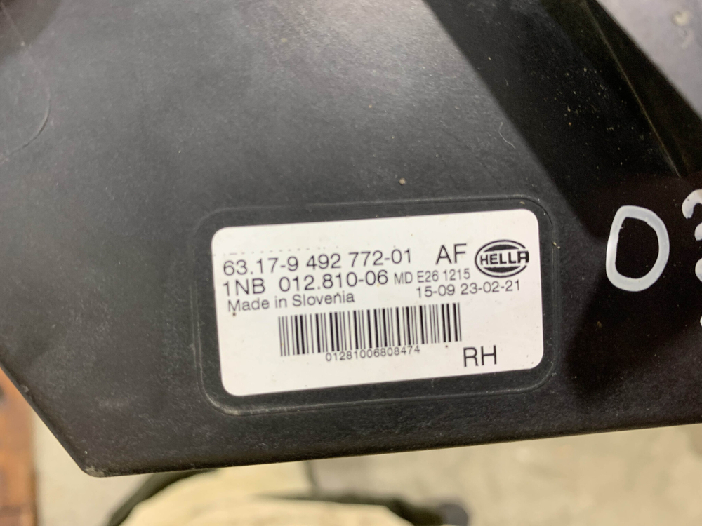 ПТФ правая BMW X3 (G01) 17-21 Б/У Оригинал 63179492772