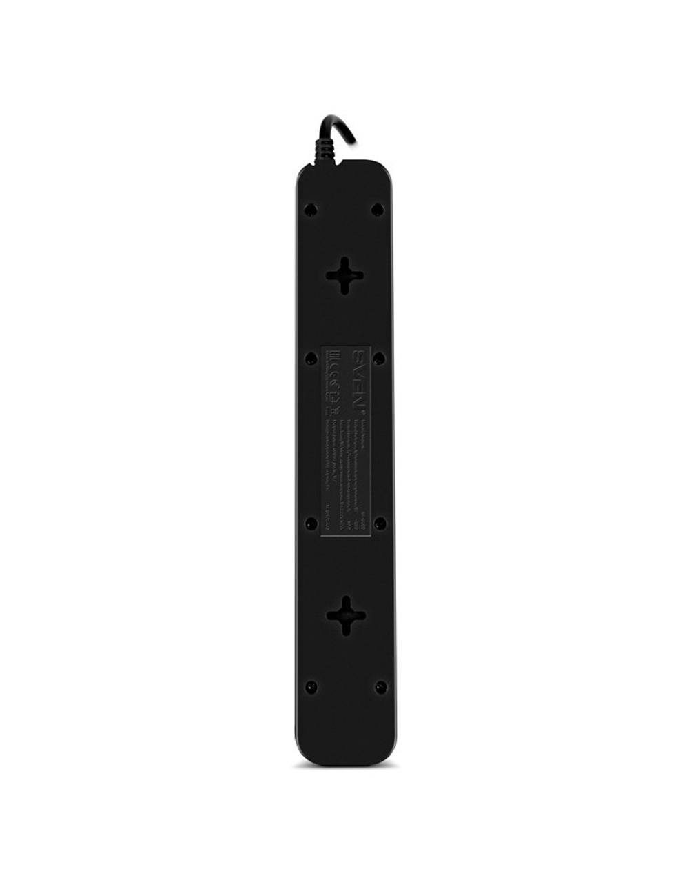 SVEN Фильтр SF-05LU 5.0 м (5 евро розеток,2*USB(2.4А)), черный, цветная коробка [SV-018856]