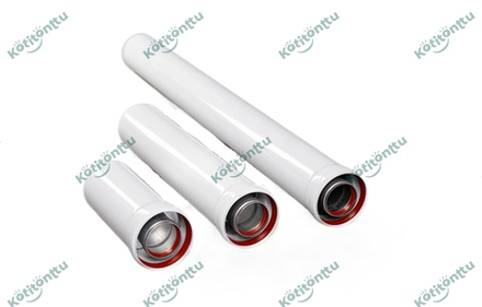 Коаксиальная труба с раструбом L-1 m Ø60/100мм стандарт