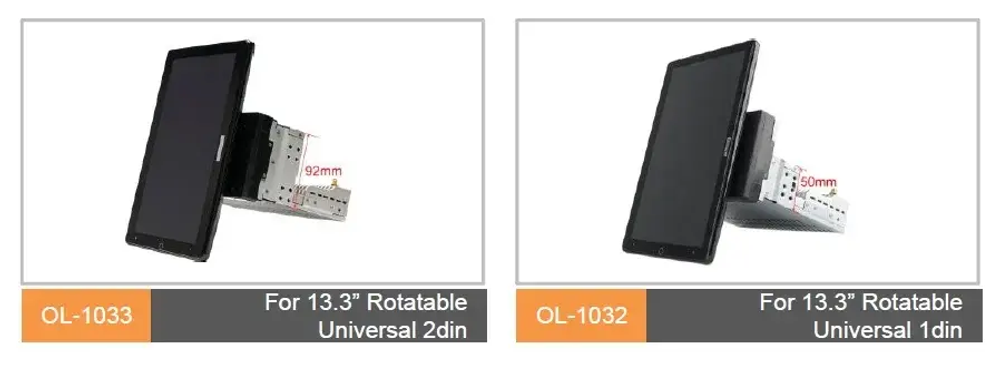 2DIN магнитола с поворотным экраном 13.3" - Carmedia OL-1033-2D-D на Android 10, 4+64Гб, CarPlay, 4G SIM-слот