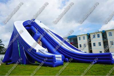 Надувная прямая водная горка «Трезубец», 58*18*11 м