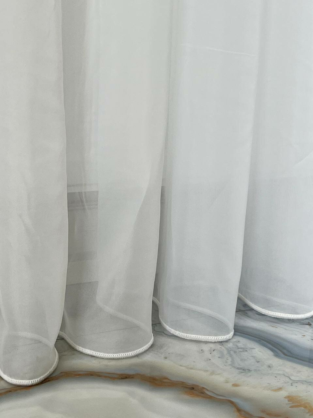 Тюль INVA с утяжелителем 320х500/белый