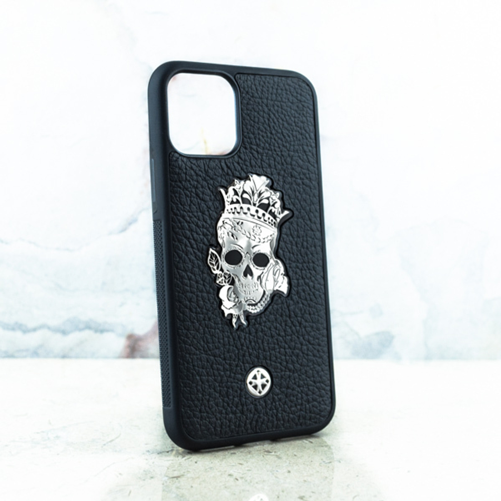 Эксклюзивный чехол iPhone Princess Calavera Euphoria HM Premium натуральная кожа ювелирный сплав