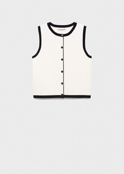 Трикотажный жилет с контрастным дизайном