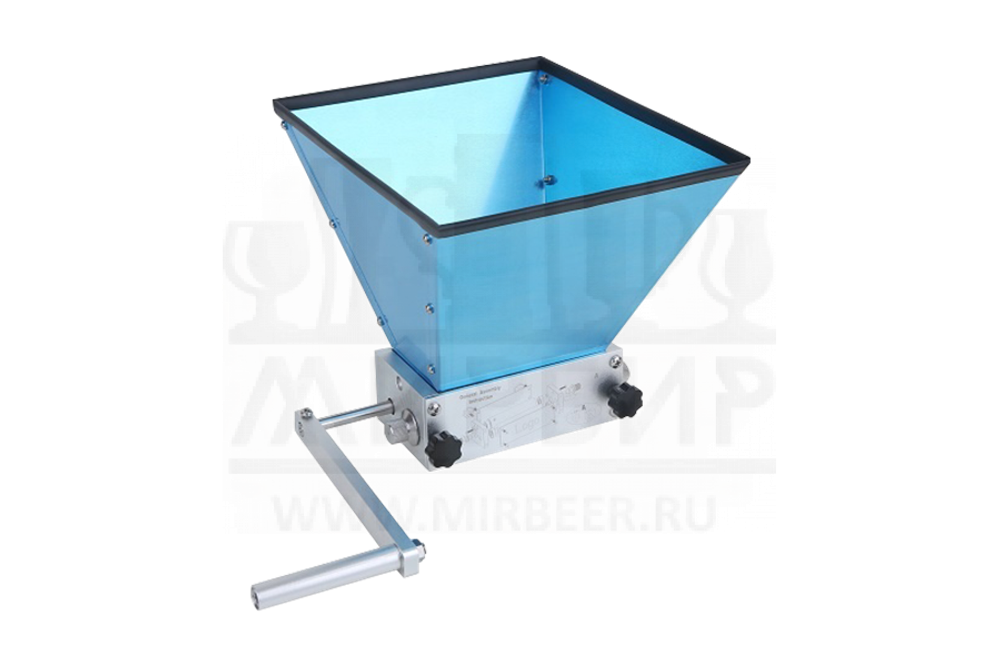 Мельница двухвальцовая (нерж. сталь) с бункером без подставки