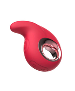 Красный клиторальный массажер с функцией постукивания (Цвет: красный)