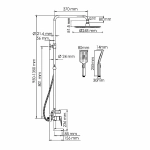 Душевая система WasserKraft Aisch 5500 SET2668 золото матовое
