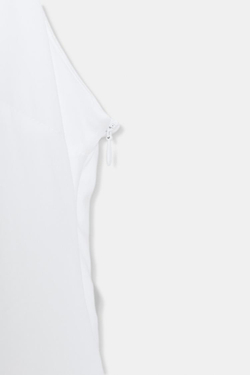 ZARA ПЛАТЬЕ ИЗ ПОПЛИНА С ГОРЛОВИНОЙ ХАЛТЕР, БЕЛЫЙ