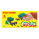 Пластилин 6 цветов, 90 гр, со стеком (Каляка-Маляка)
