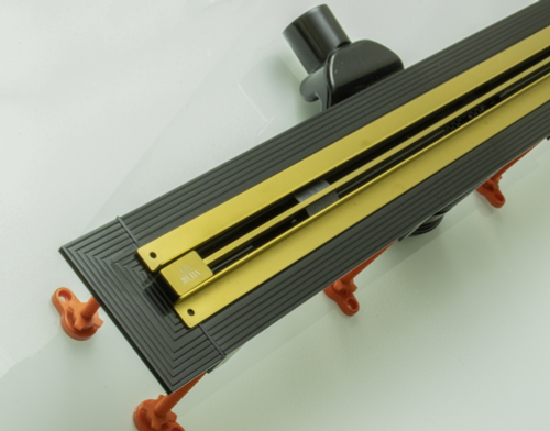 Трап душевой с гидрозатвором (РЕГУЛИРУЕМАЯ ДЛИНА, Мат. Золото) 80см ViEiR  (4/1шт)