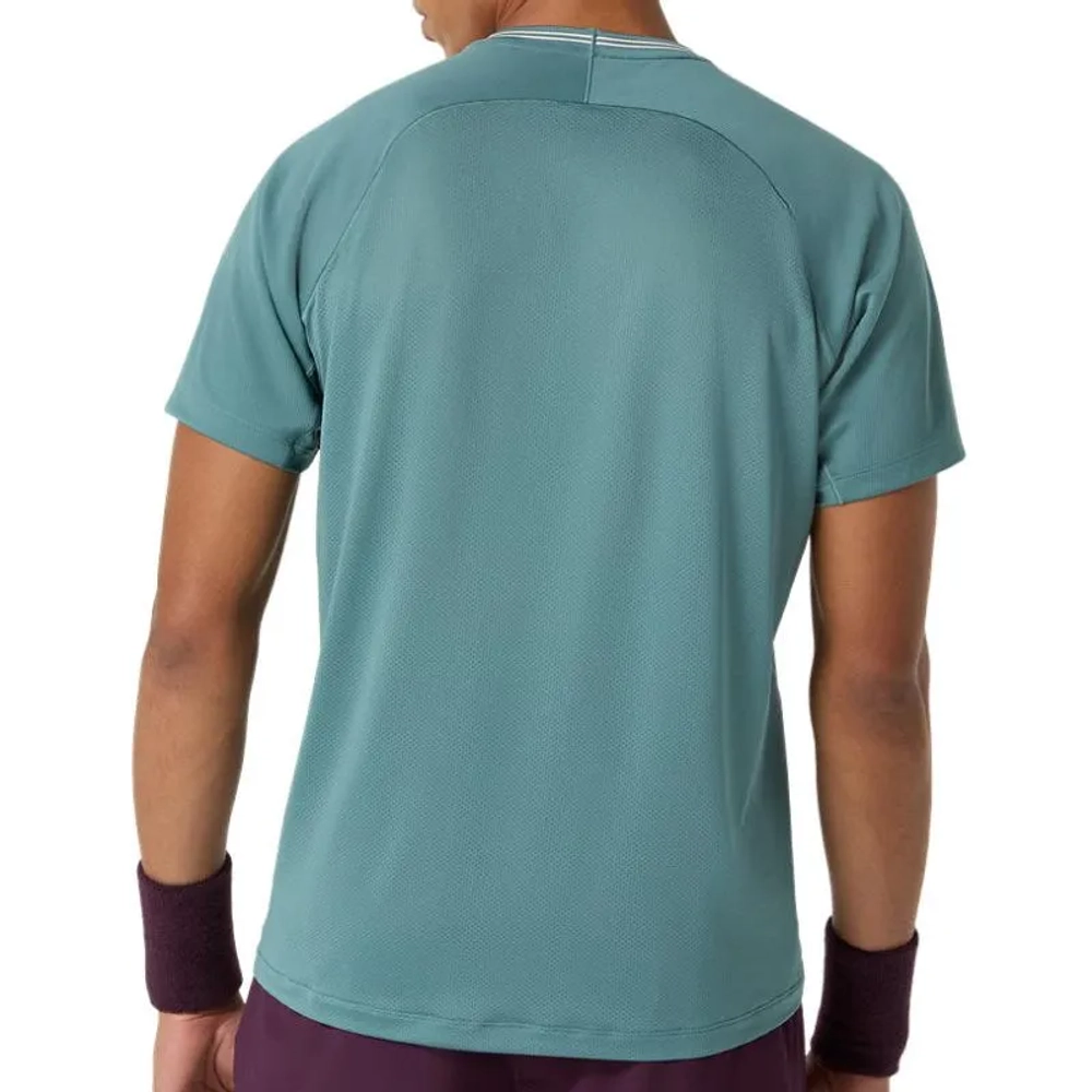 Мужская теннисная футболка Asics Game Short Sleeve - foggy teal
