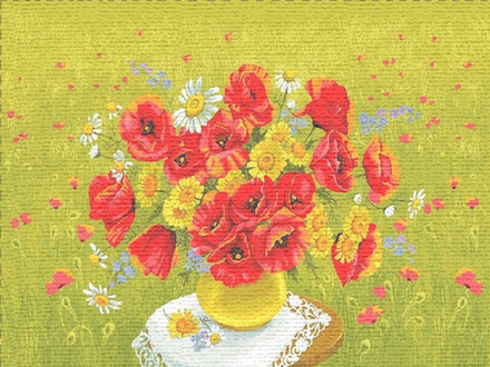 Гобеленовая картина "D. МАКОВЫЙ ЛУГ" в багетной раме, Россия.