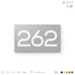 Номер на дверь 262, табличка на дверь для офиса, квартиры, кабинета, аудитории, склада, серая 120х70 мм, Айдентика Технолоджи