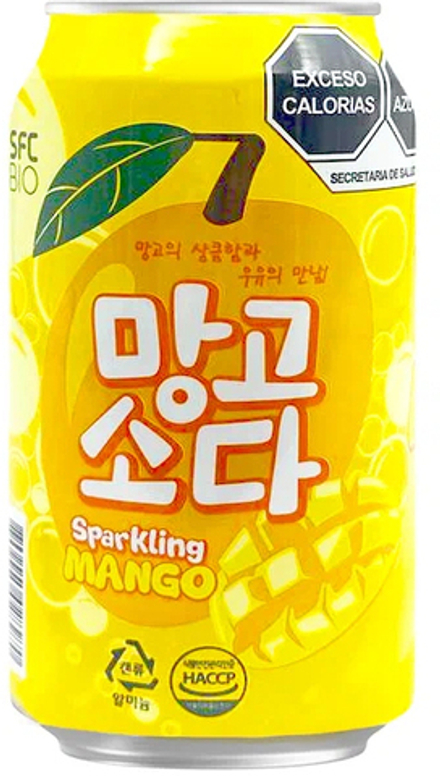 Газированный напиток Бохэ Спарклинг Манго / Bohae Sparkling Mango 0.35 - банка