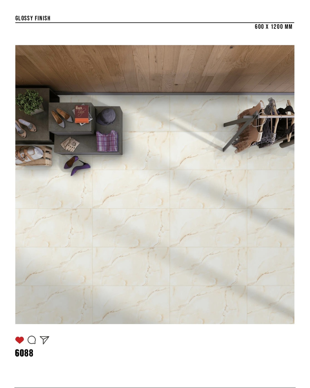 Керамогранит glossy №1 60х120, 6088